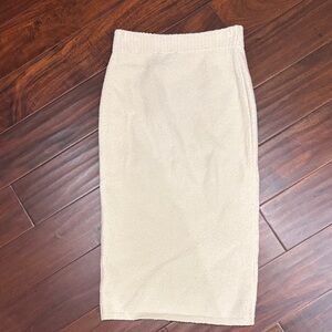 Express Cream Pencil Skirt